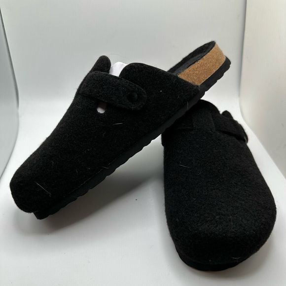 CUSHIONAIRE Womens Clog 10 BLACK WOOL - Picture 7 of 7